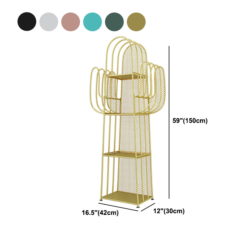 Libreria in stile scandinavo in metallo chiuso per la casa