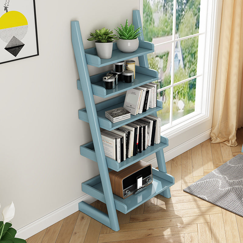 Librovone della scala in legno di gomma moderna libreria aperta per l'home office
