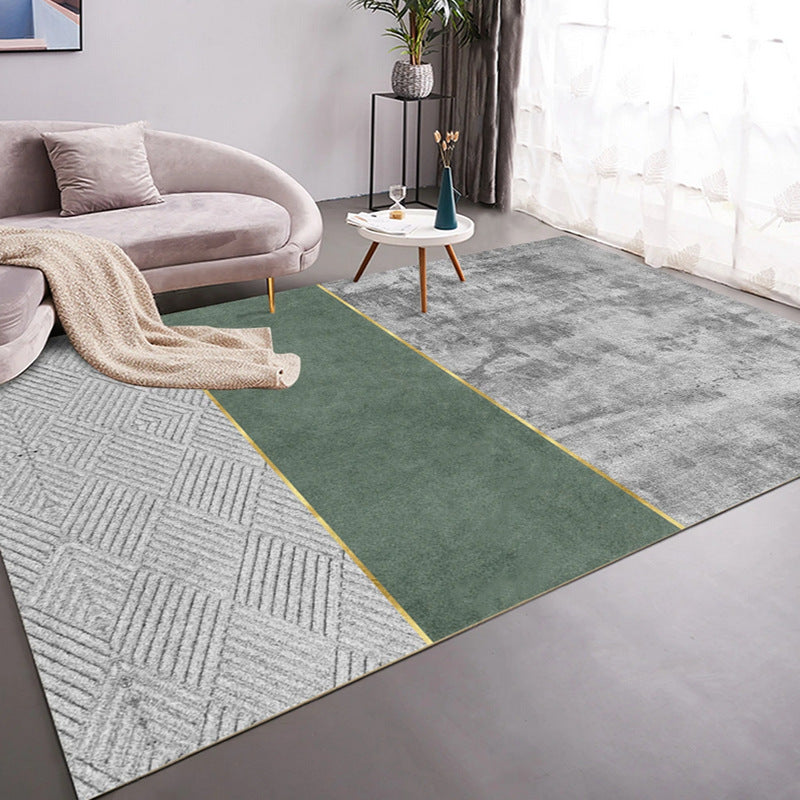 Zwart modern tapijt polyester patroon tapijt wasbaar tapijt voor woningdecoratie