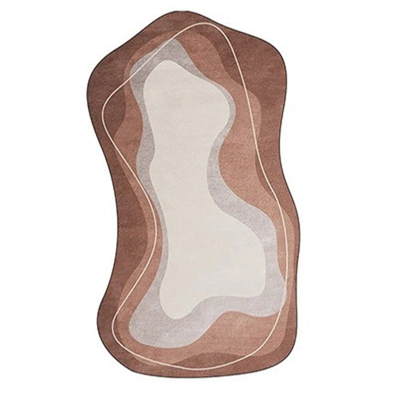 Light Pink Casual Rug Polyester Gradient Ramp Rug Stain Resistant Rug for Living Room