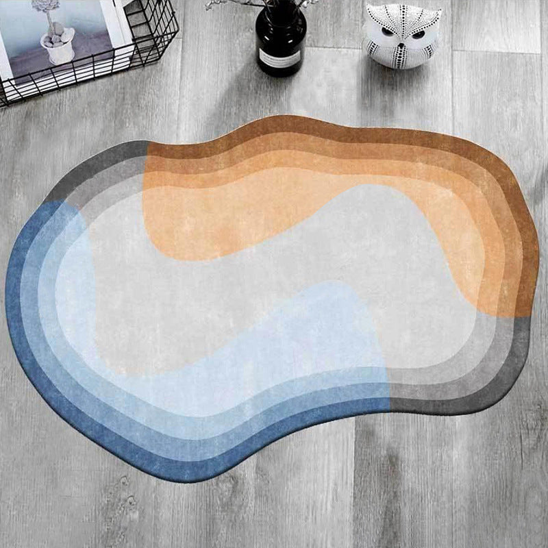Light Pink Casual Rug Polyester Gradient Ramp Rug Stain Resistant Rug for Living Room