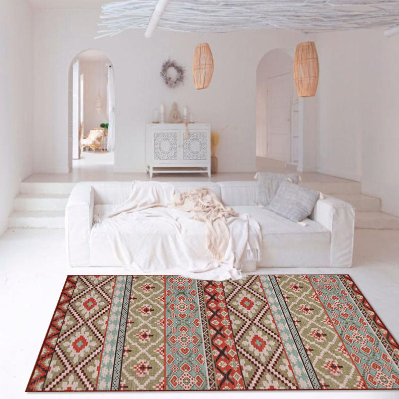 Tapis gris médaillon polyester tapis lavable vintable pour décoration intérieure