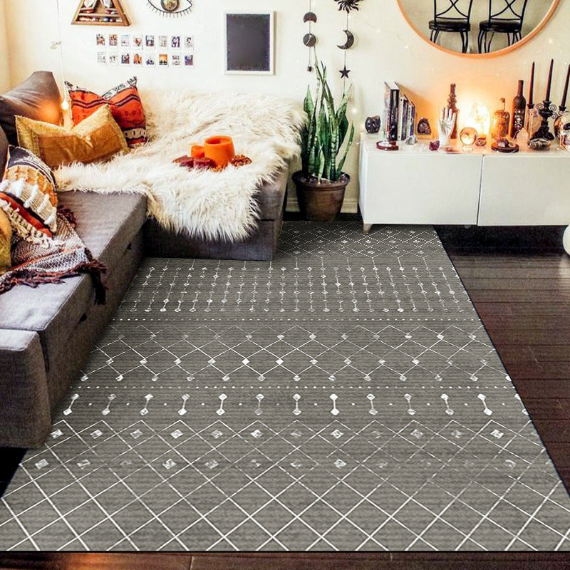 Marine Marokko Teppich Polyester Print Indoor Teppich Nicht-Schlupf-Backing Teppich für Salon