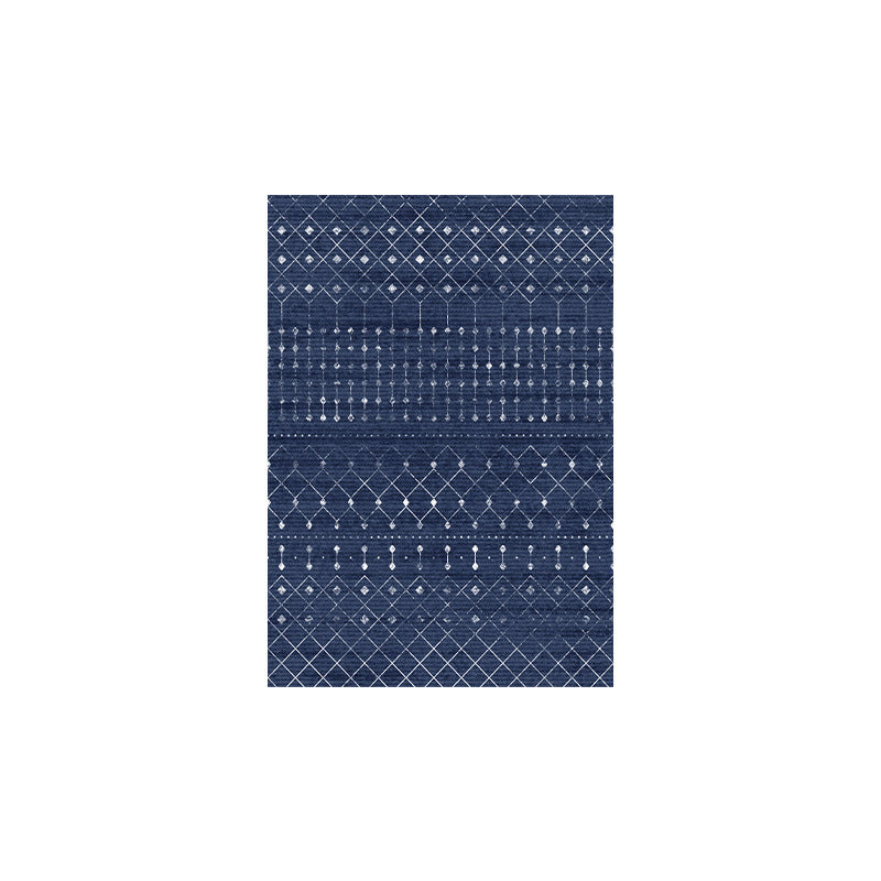 Marine Marokko Teppich Polyester Print Indoor Teppich Nicht-Schlupf-Backing Teppich für Salon