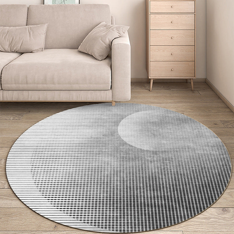 Tapis de gradient en polyester moderne gris tapis de support sans glissement pour décoration intérieure