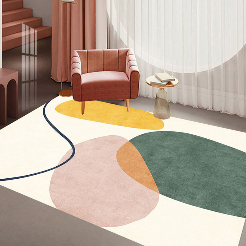 Dark Green Color Piece Carpet Polyester Modern Carpet Washable Carpet for Drawing Room