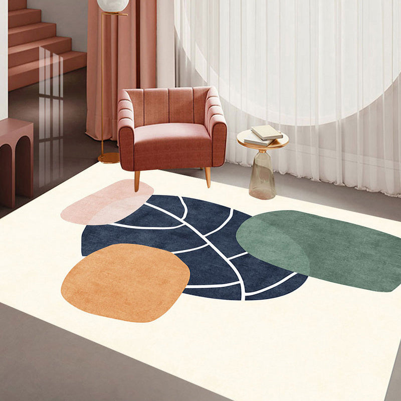 Dark Green Color Piece Carpet Polyester Modern Carpet Washable Carpet for Drawing Room