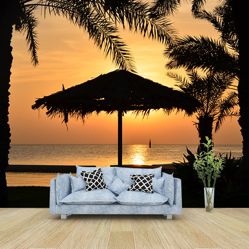Photography Stain Resistant Mural Wallpaper Tropical Landscape Sleeping Room Wall Mural