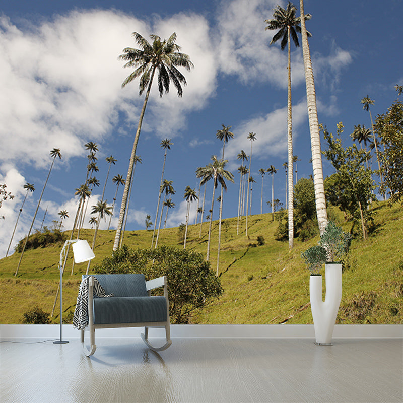 Photography Stain Resistant Mural Wallpaper Tropical Landscape Sleeping Room Wall Mural