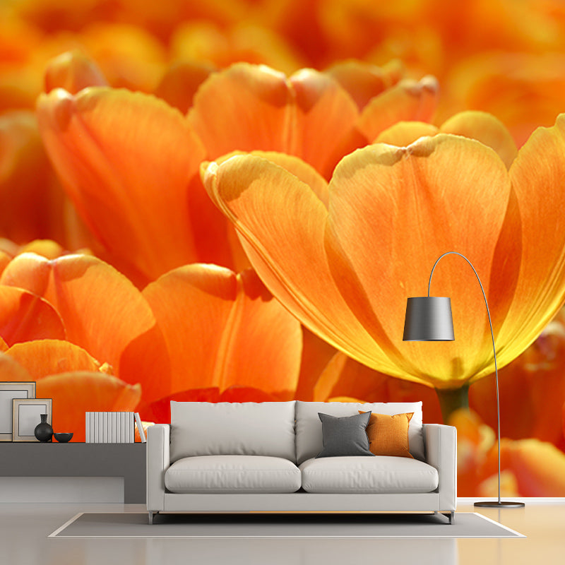 Flowers Mildew Resistant Mural Wallpaper Sleeping Room Wall Mural