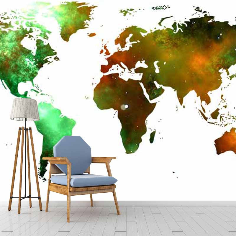 Map Photography Mural Wallpaper Decorative Bedroom Wall Mural