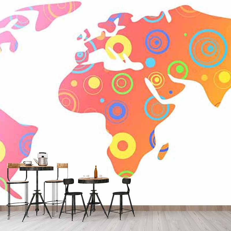 Illustration Wall Mural Wallpaper Map Sitting Room Wall Mural