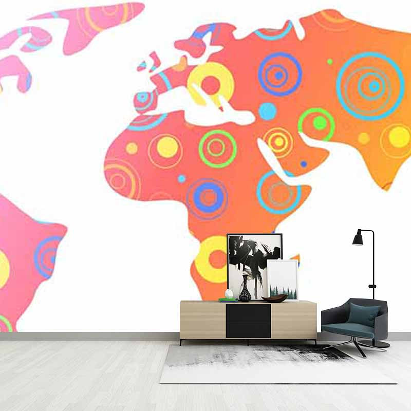 Illustration Wall Mural Wallpaper Map Sitting Room Wall Mural