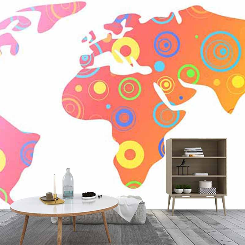 Illustration Wall Mural Wallpaper Map Sitting Room Wall Mural