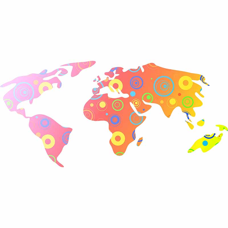 Illustration Wall Mural Wallpaper Map Sitting Room Wall Mural