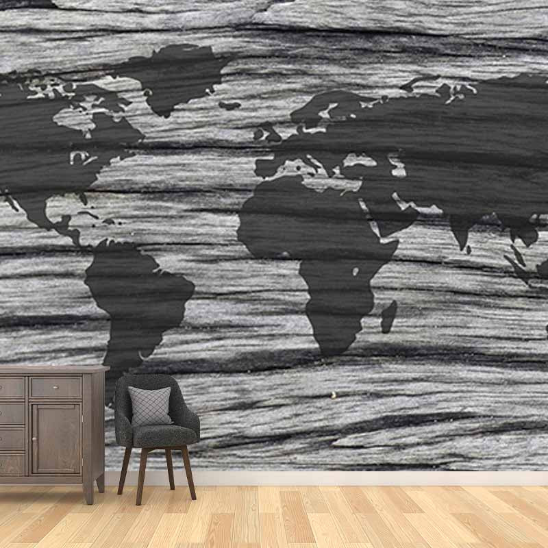Modern Style Wall Mural Wallpaper Map Sitting Room Wall Mural