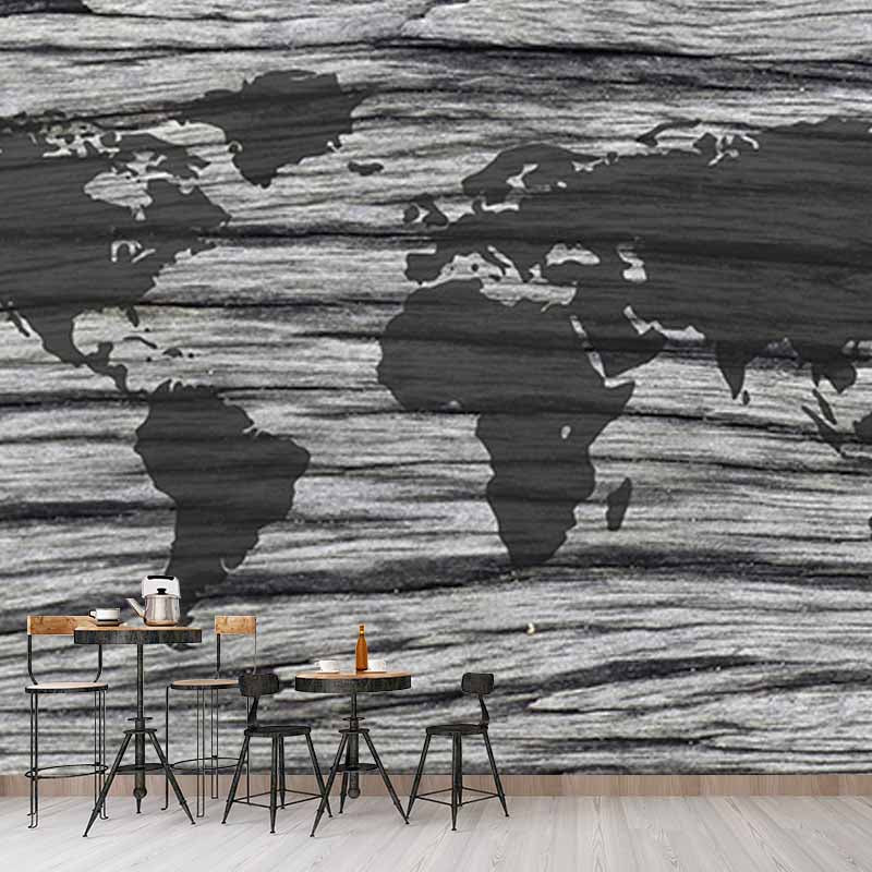 Modern Style Wall Mural Wallpaper Map Sitting Room Wall Mural
