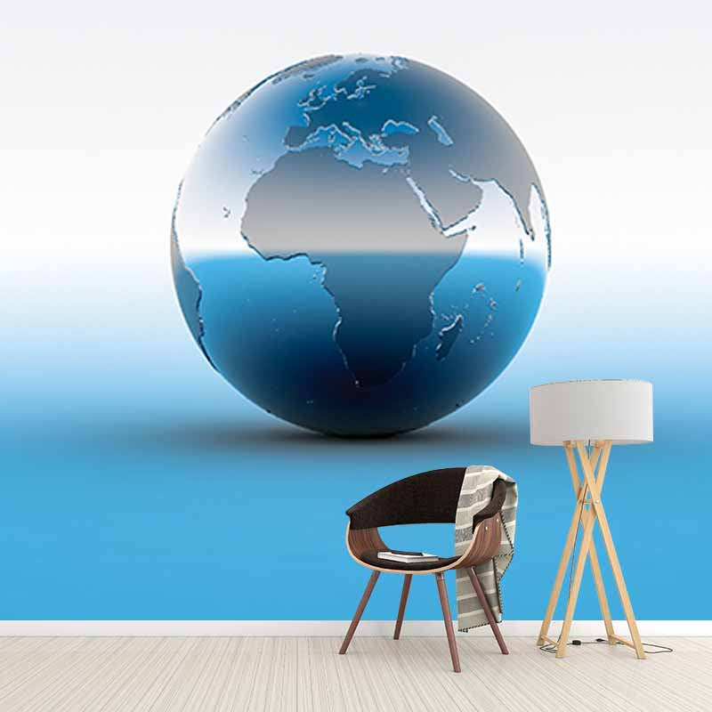 Modern Style Wall Mural Wallpaper Map Sitting Room Wall Mural