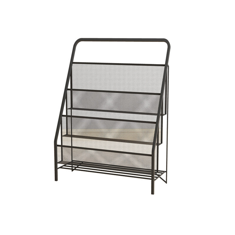 Industrial Ladder Bookshelf Iron Closed Back Bookshelf for Home