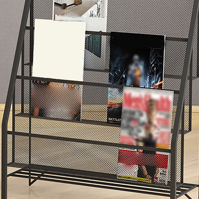 Industrial Ladder Bookshelf Iron Closed Back Bookshelf for Home