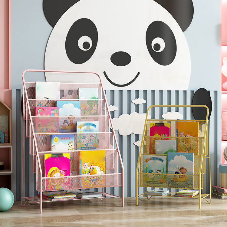 Iron Iron Scandinavo Ladder Bookshelf Vertical Chiuso Back Shelf per casa