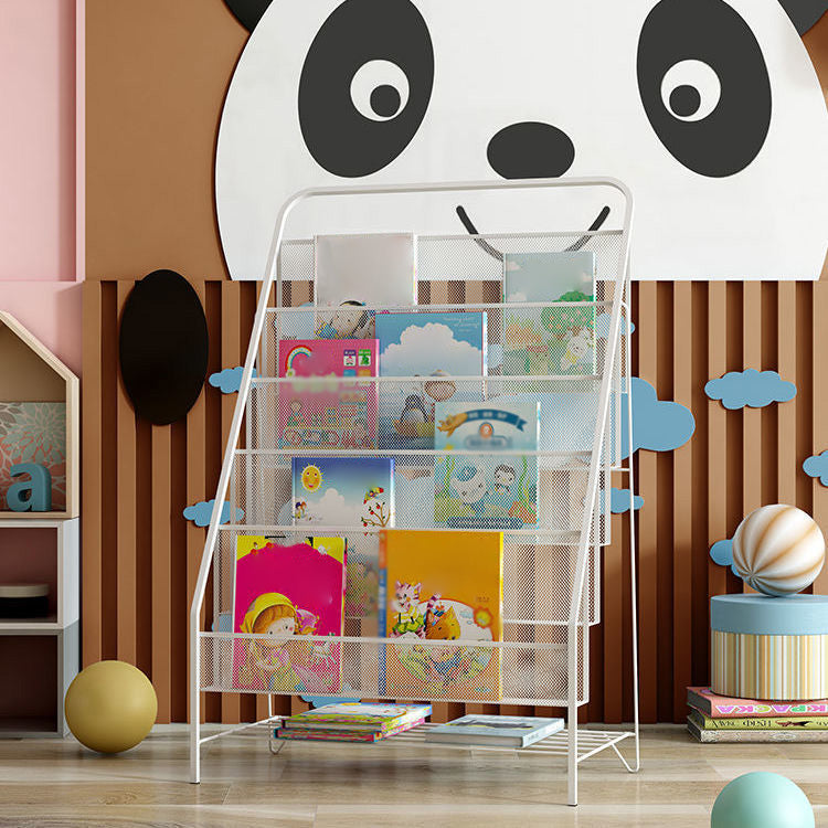 Iron Iron Scandinavo Ladder Bookshelf Vertical Chiuso Back Shelf per casa