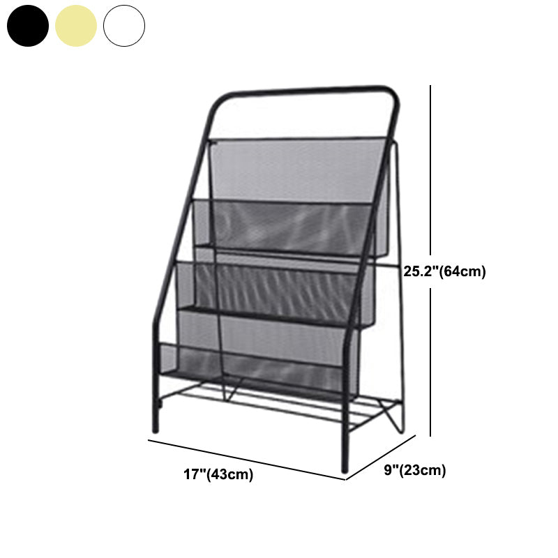 Iron Iron Scandinavo Ladder Bookshelf Vertical Chiuso Back Shelf per casa