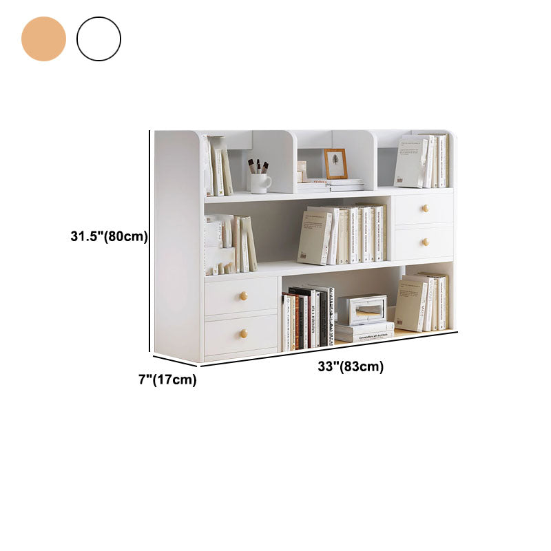 Modern Style Bookcase Open Back Horizontal Shelf Bookcase for Home Office