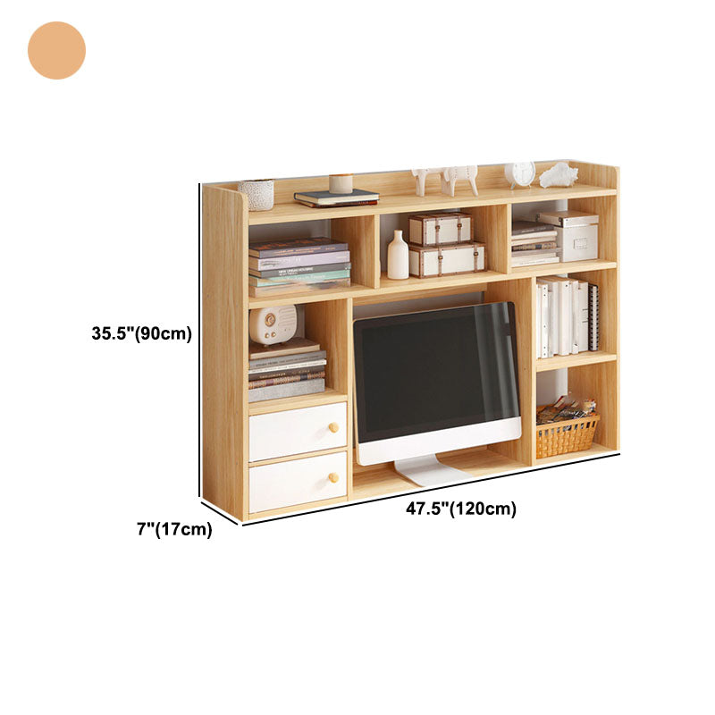 Modern Style Bookcase Open Back Horizontal Shelf Bookcase for Home Office