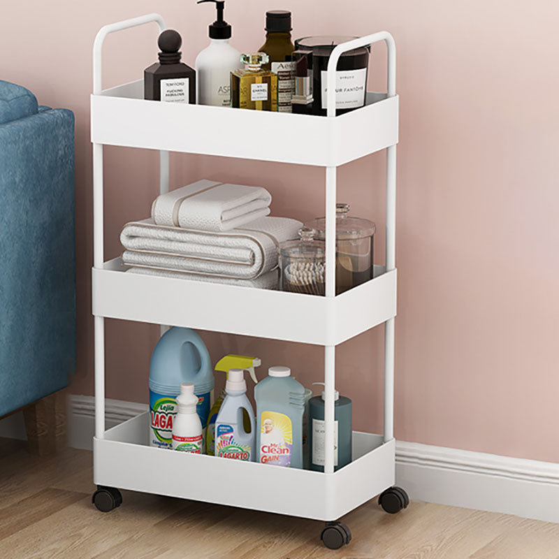 Contemporary Style Bookshelf with Casters Wheel Book Shelf for Home Office Study Room