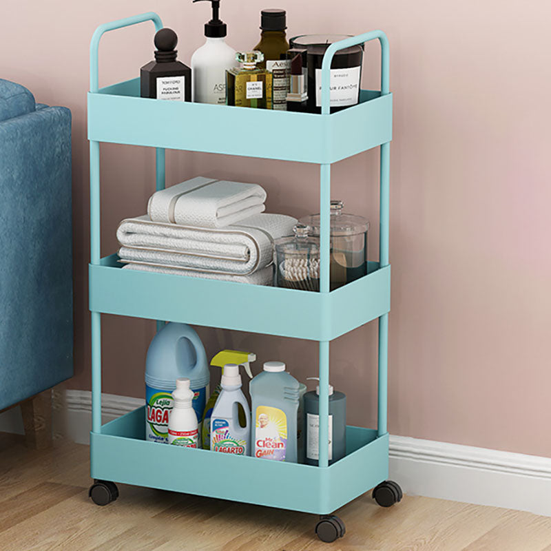 Contemporary Style Bookshelf with Casters Wheel Book Shelf for Home Office Study Room