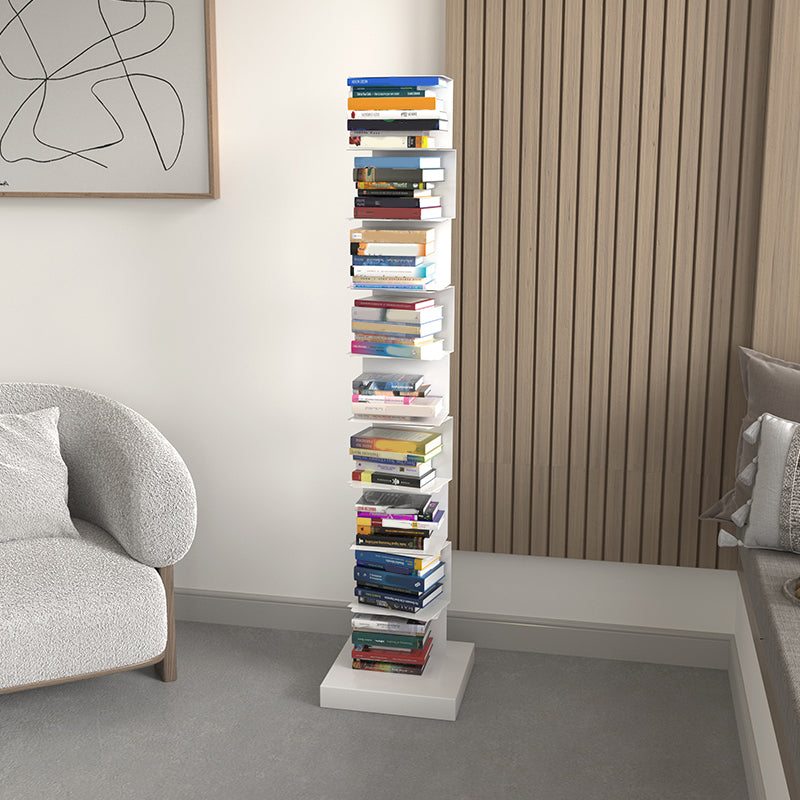 Closed Back Bookshelf Contemporary Style Vertical Bookcase for Home Office