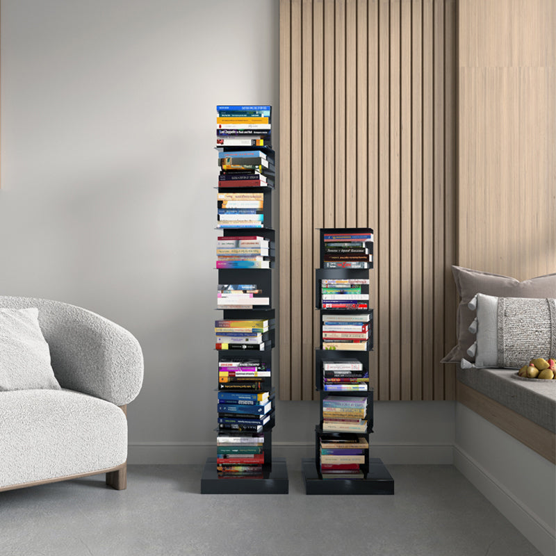 Closed Back Bookshelf Contemporary Style Vertical Bookcase for Home Office