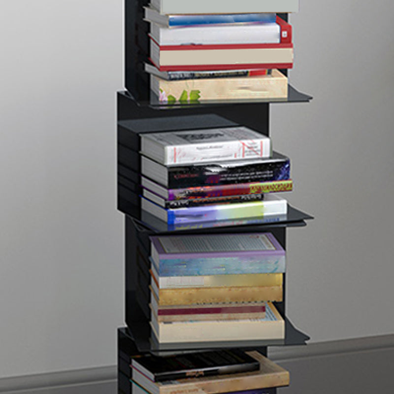 Closed Back Bookshelf Contemporary Style Vertical Bookcase for Home Office