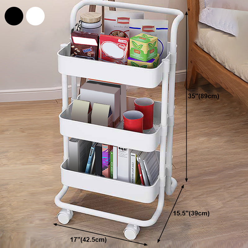 Contemporary Style Bookshelf with Caster Wheel Book Shelf for Home Office