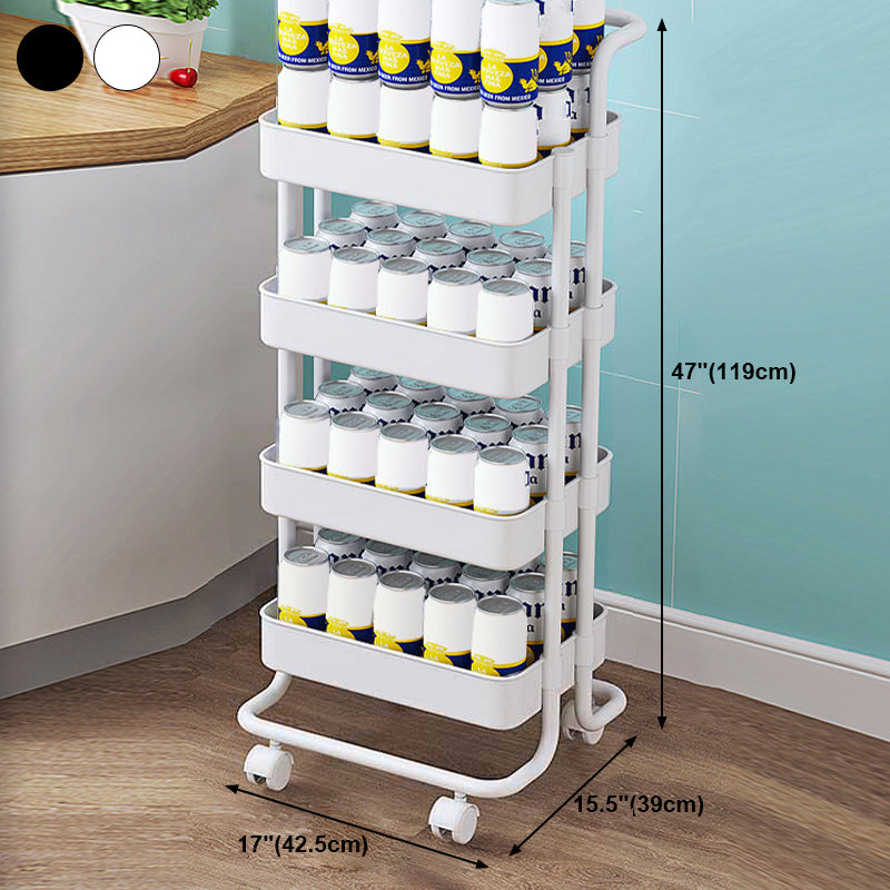 Contemporary Style Bookshelf with Caster Wheel Book Shelf for Home Office