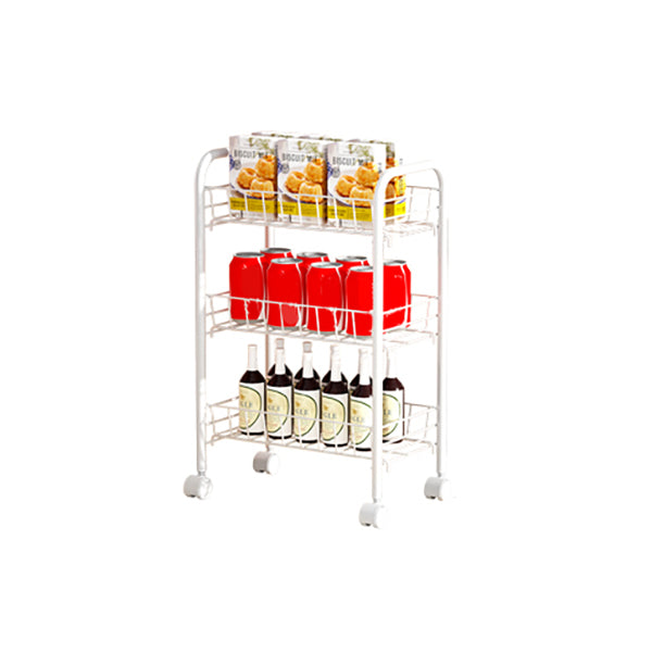 11"W Bookshelf Contemporary Style Bookcase with Casters for Home and Study Room