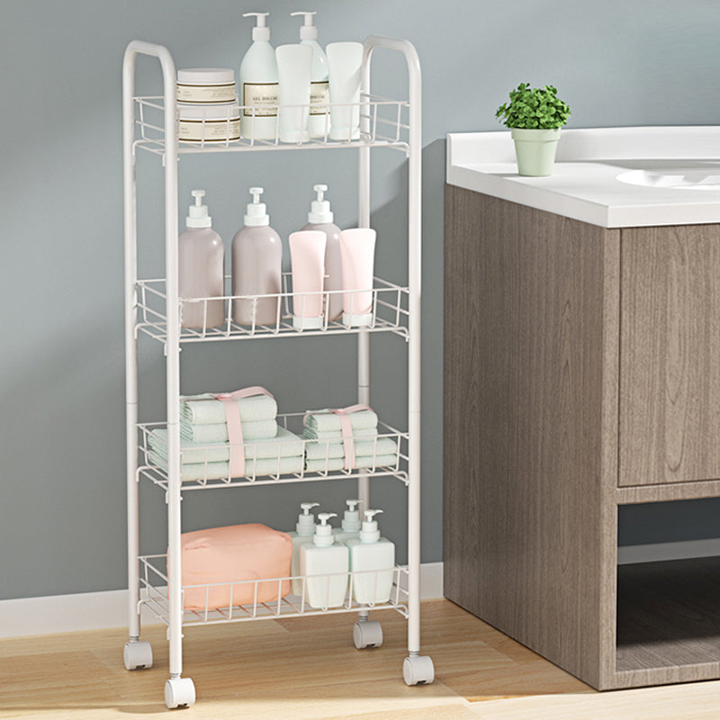 11"W Bookshelf Contemporary Style Bookcase with Casters for Home and Study Room