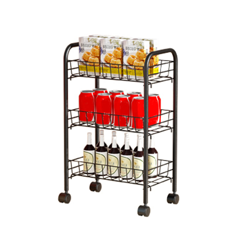 11"W Bookshelf Contemporary Style Bookcase with Casters for Home and Study Room