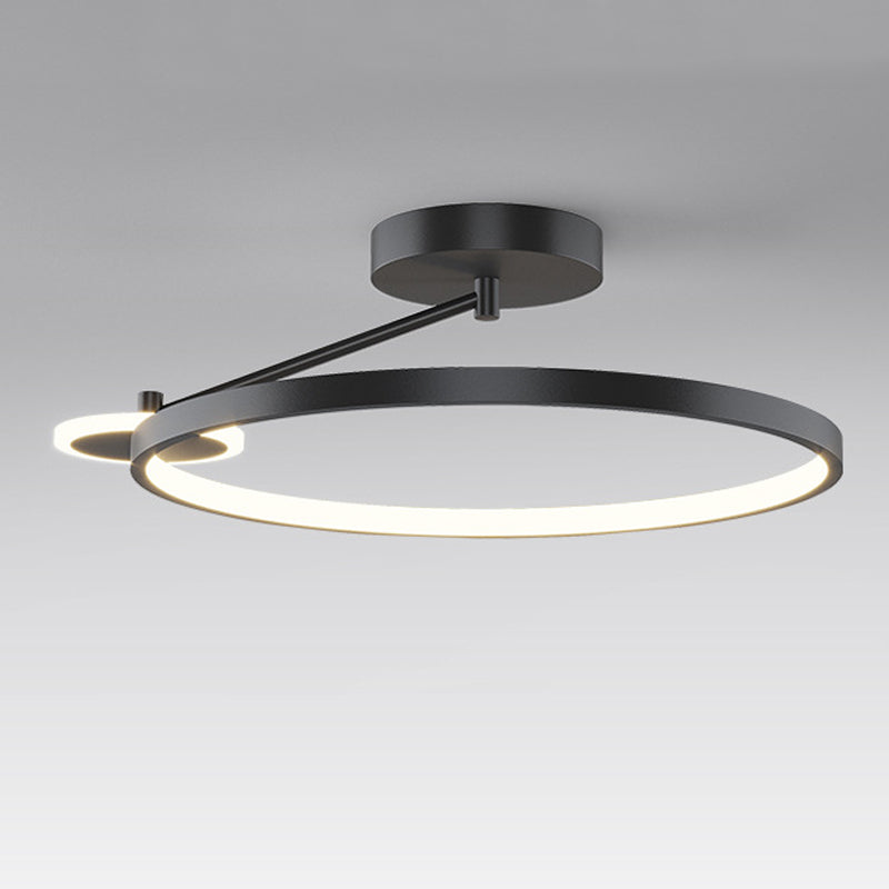 Luz de descarga de descarga circular contemporánea de metal 2 iluminación Flushmount Flushmount