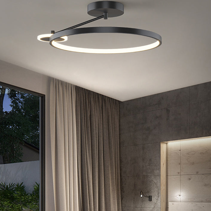 Luz de descarga de descarga circular contemporánea de metal 2 iluminación Flushmount Flushmount