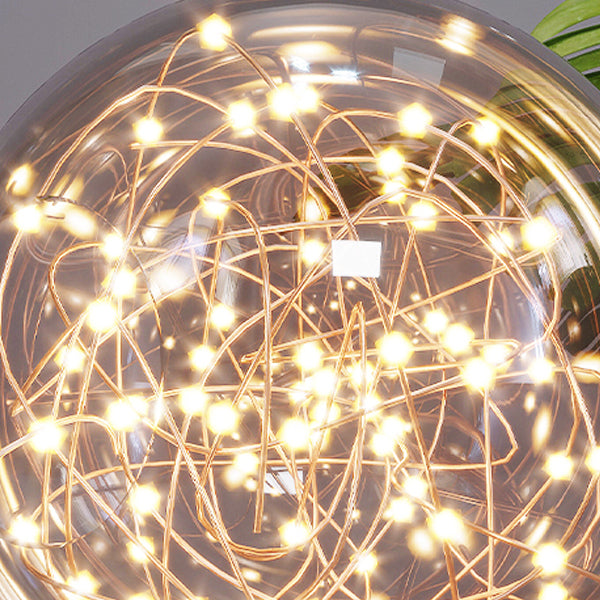 Modern Sphere Flush Light Fixture Metal 2 Light Flushmount Lighting for Bedroom