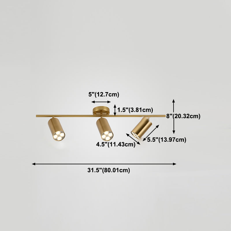 Lámpara de techo de riel de forma cilíndrica de forma cilíndrica Monte de aluminio moderno para centro comercial