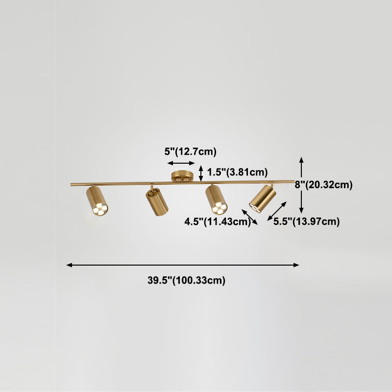 Lámpara de techo de riel de forma cilíndrica de forma cilíndrica Monte de aluminio moderno para centro comercial