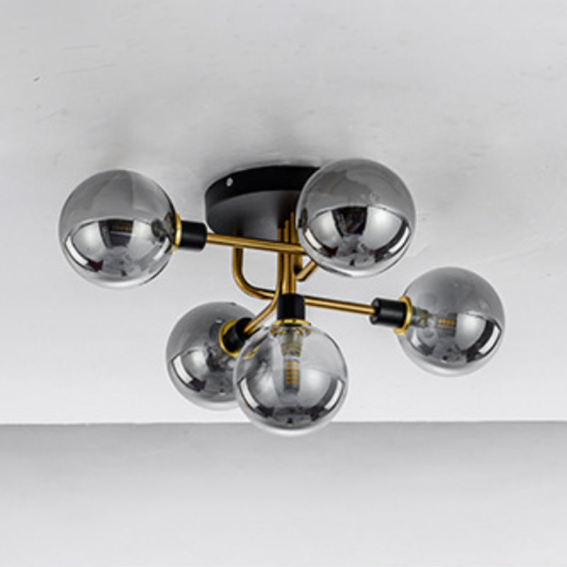 Glazen kogelvorm spoel plafondlicht moderne multi -lichten spoeling mount verlichting