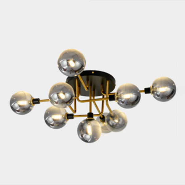 Luz de techo al ras del vidrio de forma redonda Lucina moderna de montaje de altura de luces múltiples