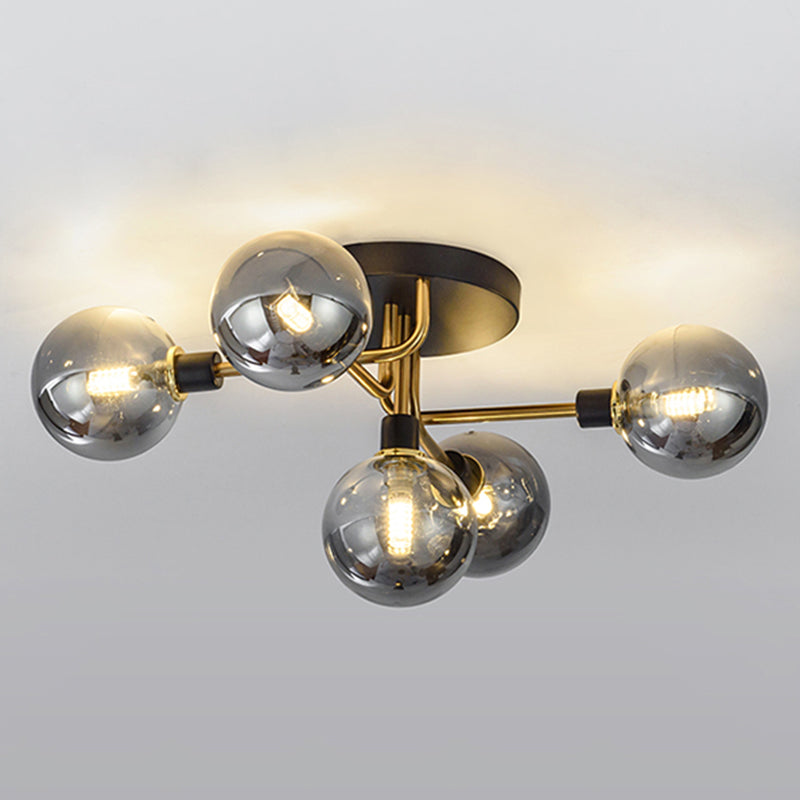 Luz de techo al ras del vidrio de forma redonda Lucina moderna de montaje de altura de luces múltiples