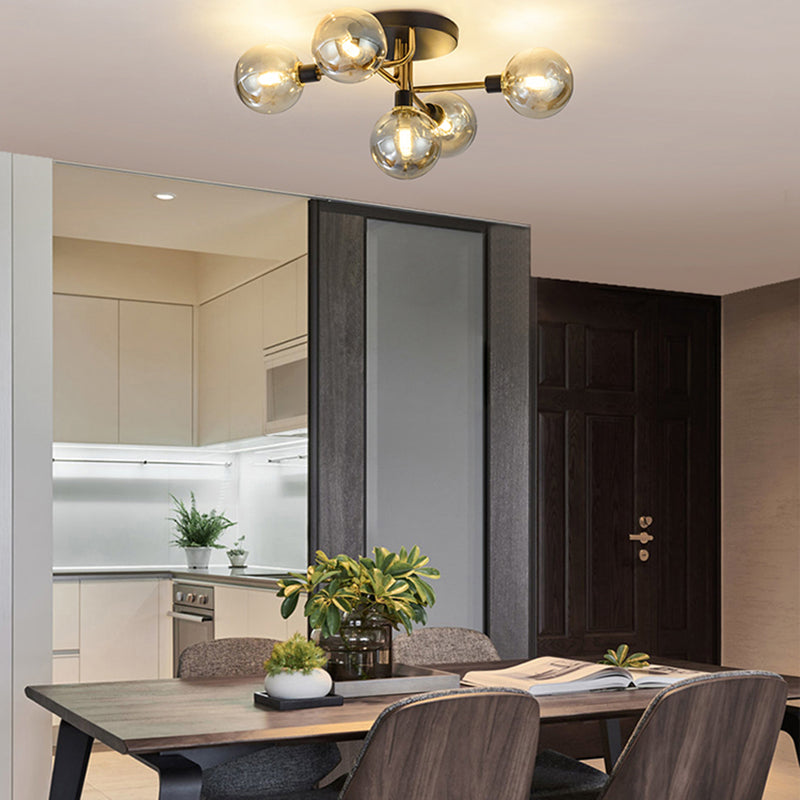 Luz de techo al ras del vidrio de forma redonda Lucina moderna de montaje de altura de luces múltiples