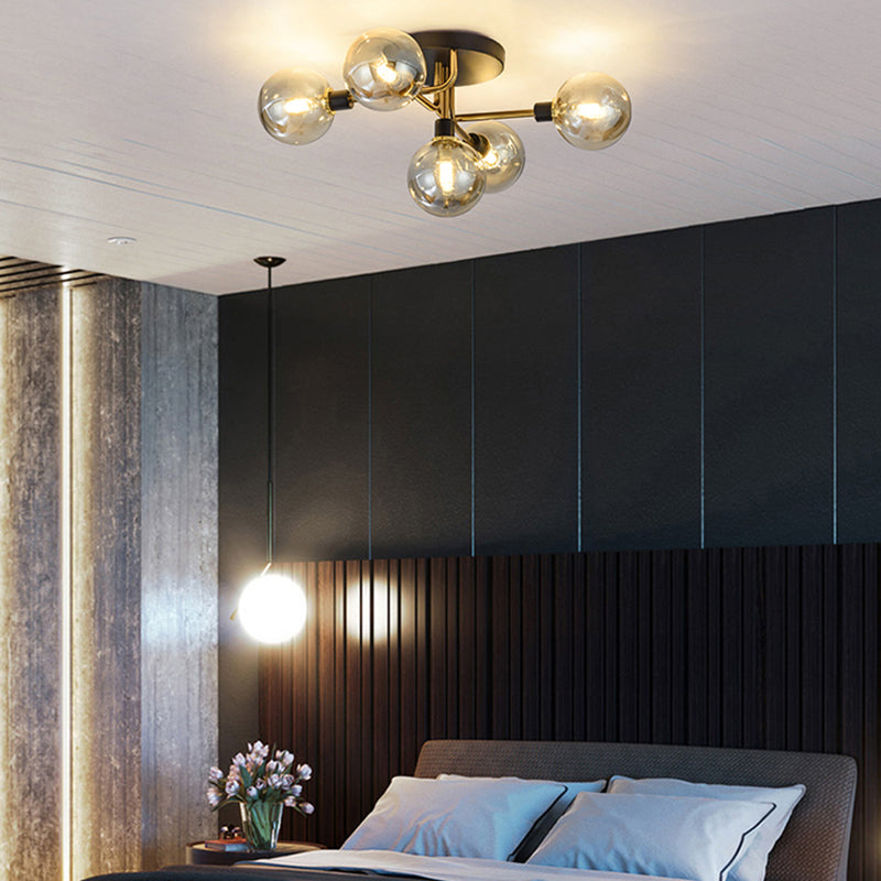 Luz de techo al ras del vidrio de forma redonda Lucina moderna de montaje de altura de luces múltiples