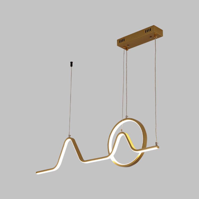 Moderne Geometry Island-Leuchten 2-Kopf-Restaurant Hanging Lamps mit Acrylschatten